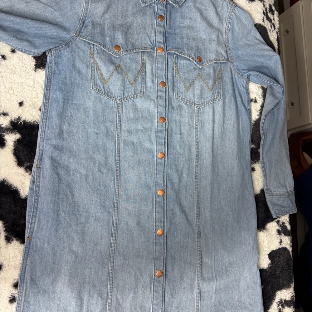 Wrangler Light Blue Denim Shirt Dress